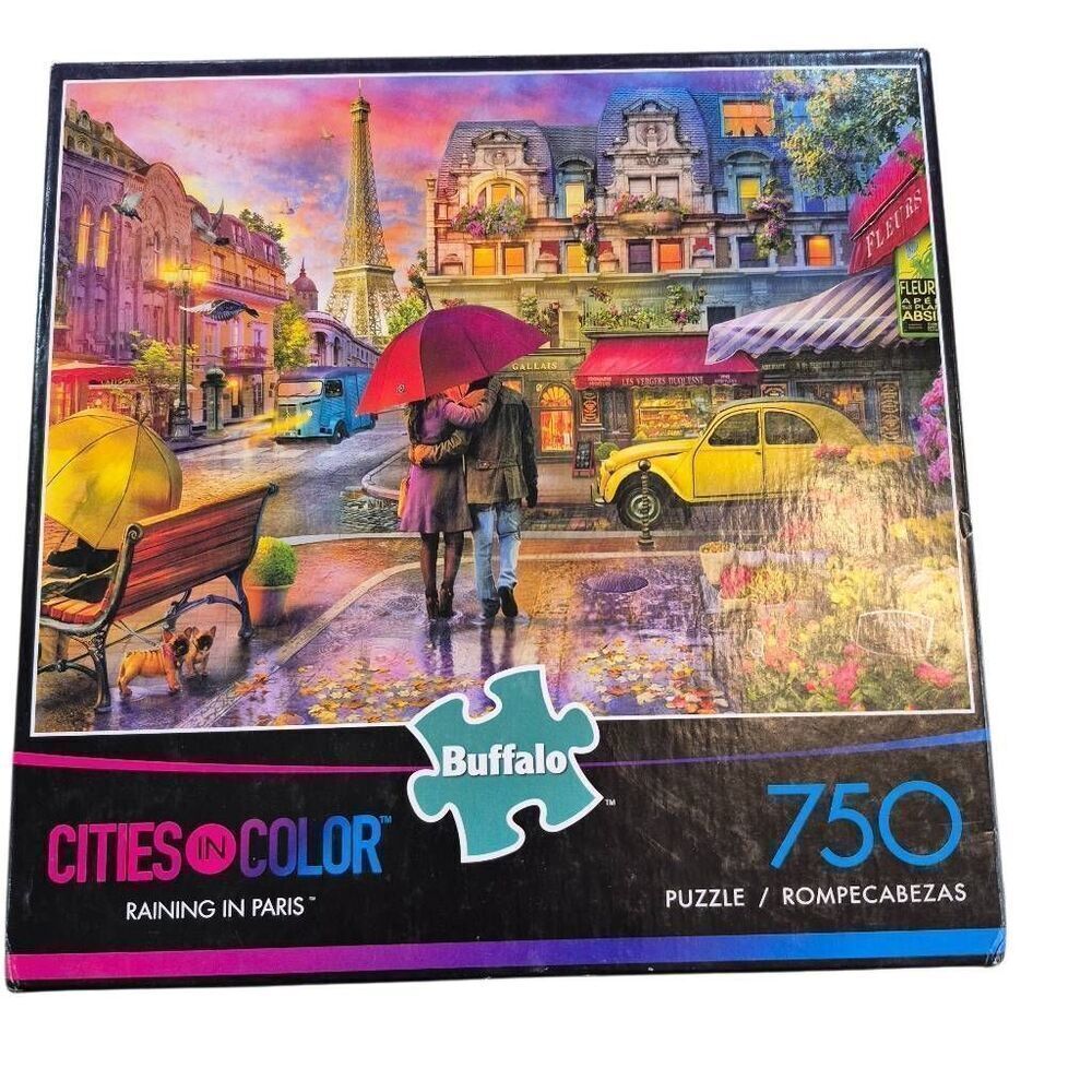 Buffalo Games - Cities in Color - Raining in Paris - 750 Piece Jigsaw Puzzle NEW